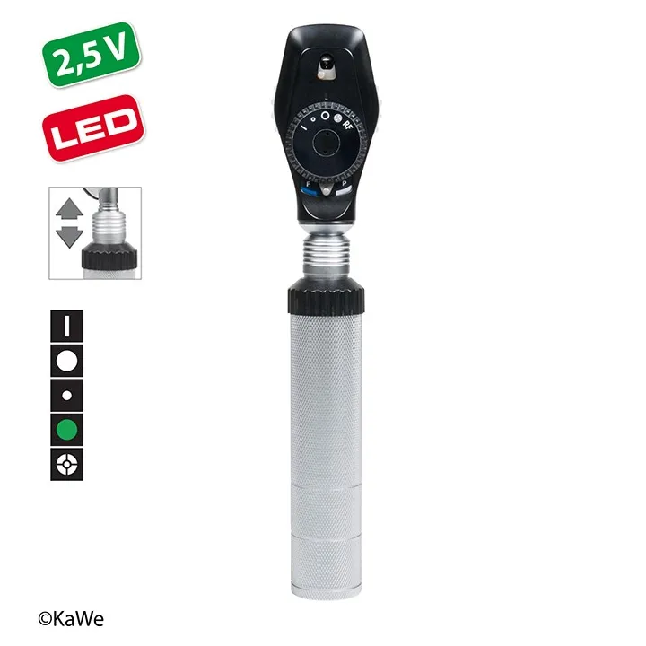 KaWe EUROLIGHT E35 LED Oftalmoscopio con mango de batería