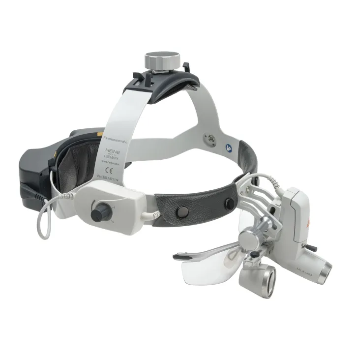 Lámpara Frontal HEINE ML4 LED Kit 12 con lupas HR 2.5x/520