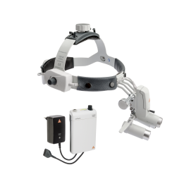 Lámpara Frontal HEINE ML4 LED Kit 4c con Lupas binoculares HRP 4x