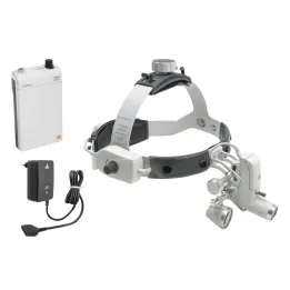 Lámpara Frontal HEINE ML4 LED Kit 2c con lupas binoculares HR 2,5x/420