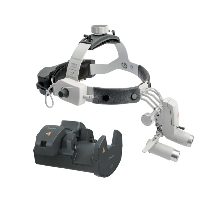 Lámpara frontal HEINE ML4 LED Kit 9c con Lupas binoculares HRP 4x
