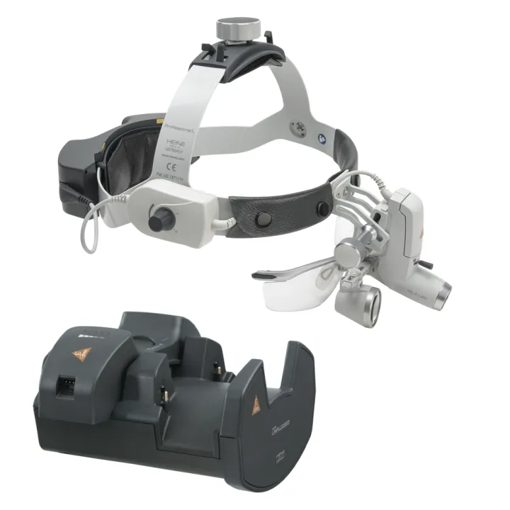 Lámpara Frontal HEINE ML4 LED Kit 7 con lupas HR 2.5x/420
