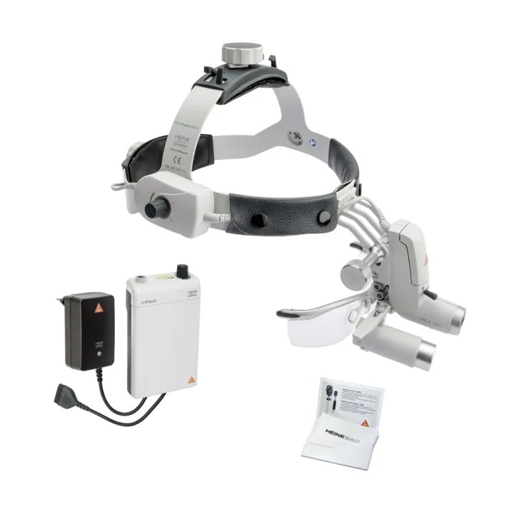 Lámpara Frontal HEINE ML4 LED Kit 3 con Lupas binoculares HRP 3.5x