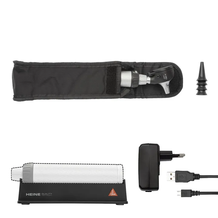 Otoscopio HEINE K180 LED con mango recargable