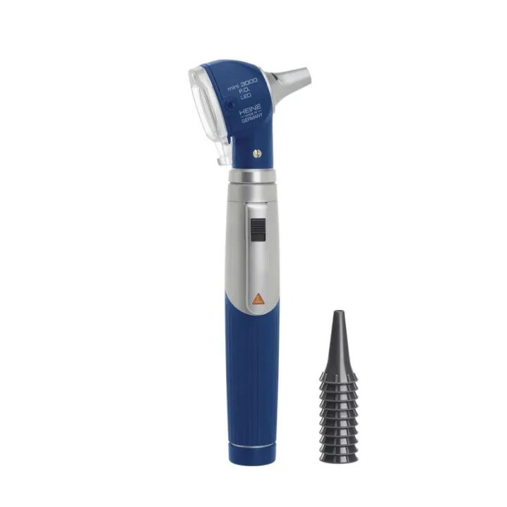 Otoscopio HEINE mini 3000 LED con mango a pilas azul