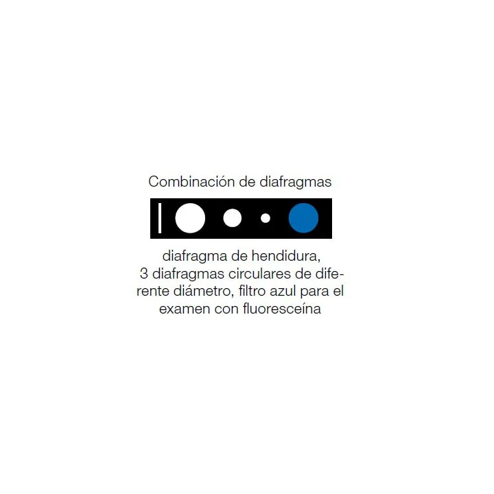 Combinación de diafragmas Lámpara de reconocimiento Oftalmológico HEINE