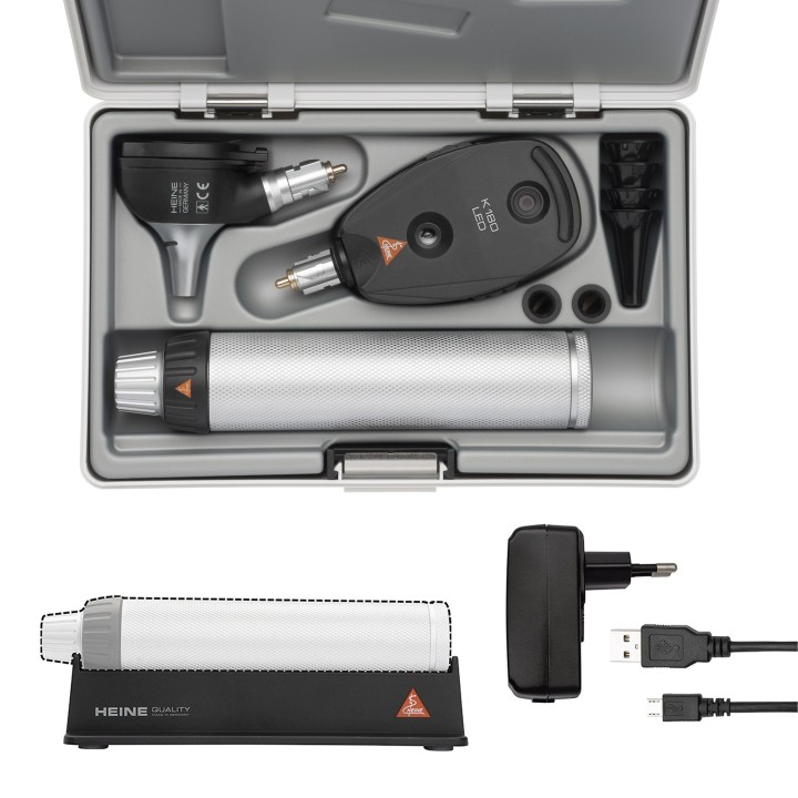 Set combinado de diagnóstico HEINE K180 LED con mango recargable