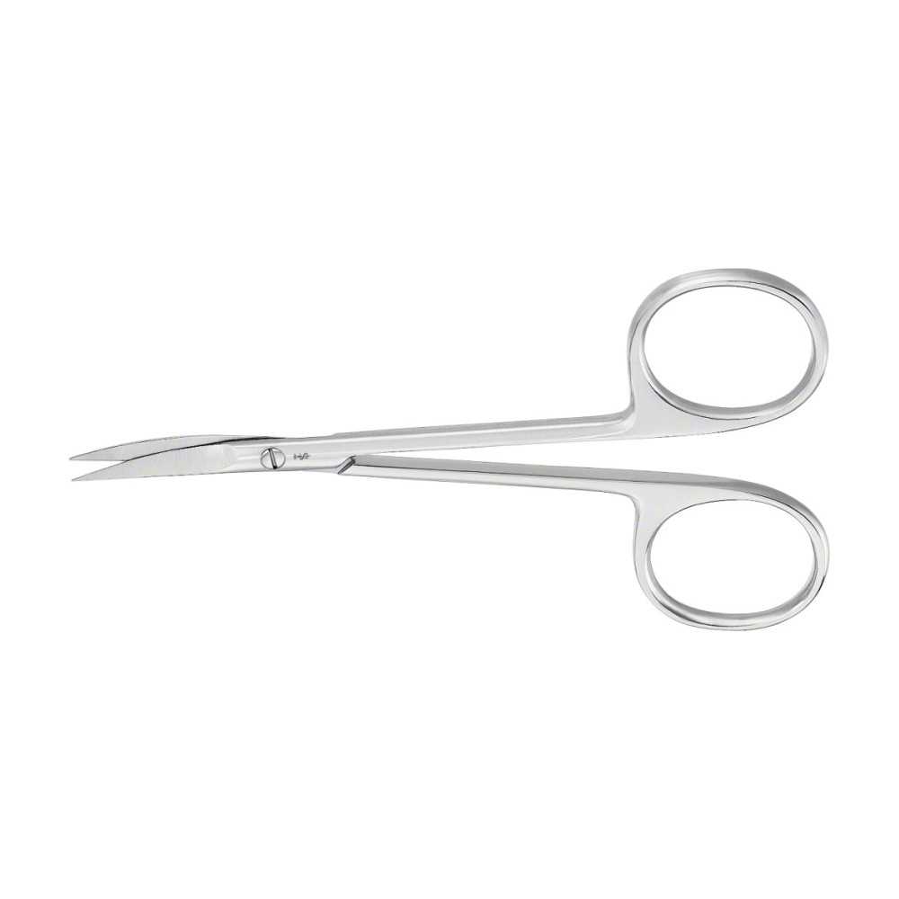 Tijeras para iris y ligaduras Aesculap, curvado, 115 mm Tijeras para iris y ligaduras Aesculap, curvado, 115 mm