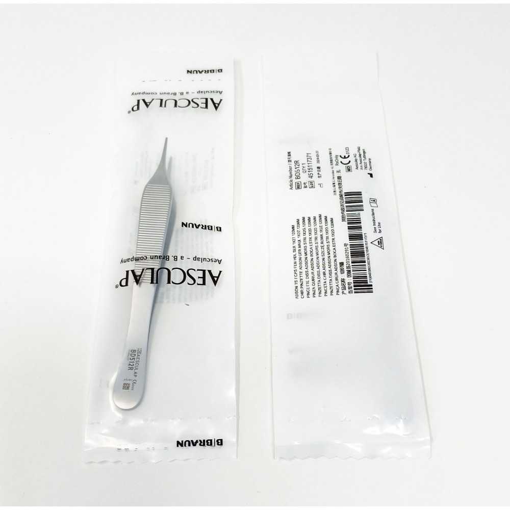 Pinza para tejido ADSON de Aesculap, 120 mm, 1 x 2 dientes Pinza para tejido ADSON de Aesculap, 120 mm, 1 x 2 dientes