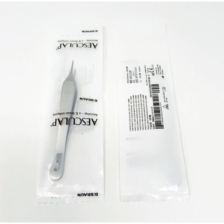 Pinza para tejido ADSON de Aesculap, 120 mm, 1 x 2 dientes