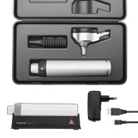 Otoscopio HEINE BETA 400 LED con mango recargable en estuche