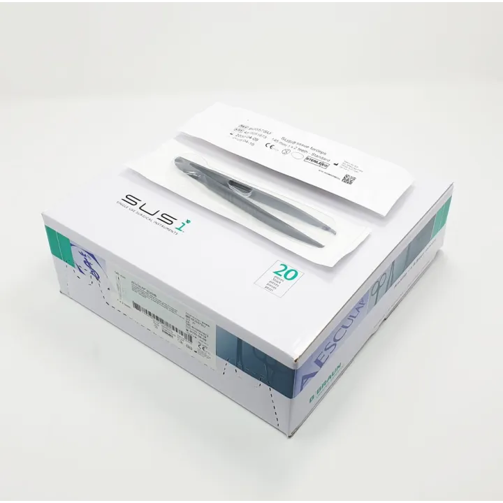 Pinzas para tejidos Aesculap SUSI, rectas, 145 mm, 1 x 2 dientes, estériles