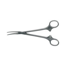 Aesculap SUSI Pinzas hemostáticas BIRKETT, curva, 185 mm, dentadas, estériles