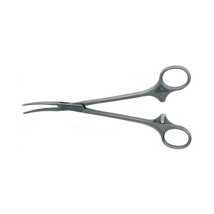 Aesculap SUSI Pinzas hemostáticas BIRKETT, curva, 185 mm, dentadas, estériles