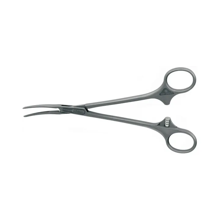 Aesculap SUSI Pinzas hemostáticas BIRKETT, curva, 185 mm, dentadas, estériles