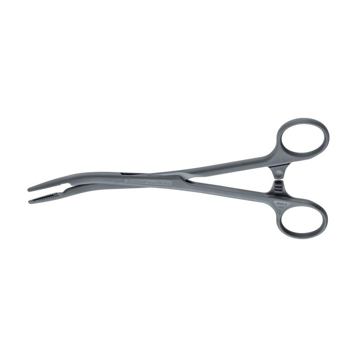 Pinzas para esponjas y apósitos Aesculap SUSI, curvas, 200 mm, dentadas, estériles
