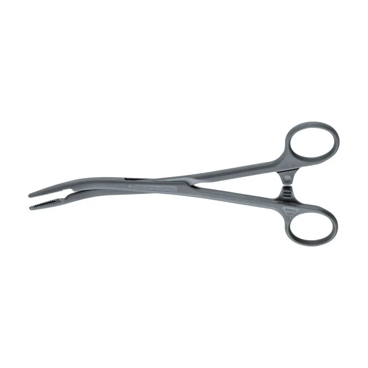 Pinzas para esponjas y apósitos Aesculap SUSI, curvas, 200 mm, dentadas, estériles
