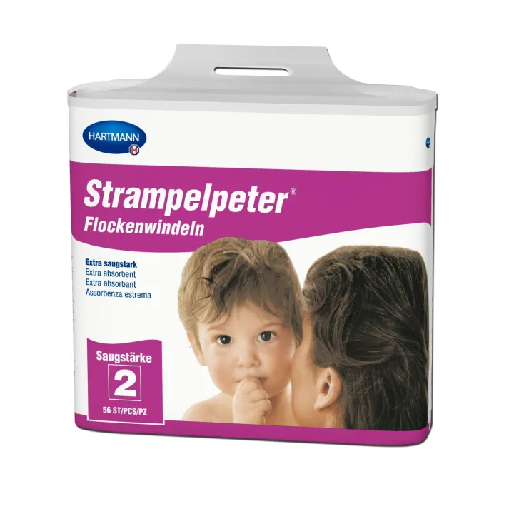 HARTMANN Strampelpeter Pañales de copos, nivel de absorción 2, 35x11 cm
