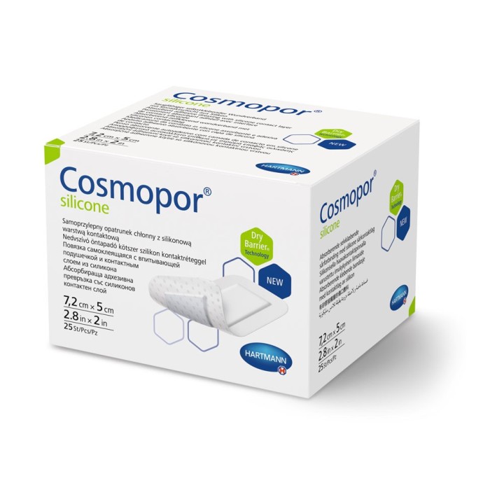 HARTMANN Cosmopor Silicone 7,2 x 5 cm, 25 ud
