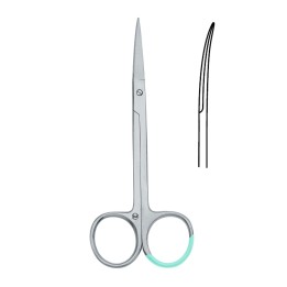 HARTMANN Tijeras Iris curvas, 11,5 cm, de un solo uso, estéril