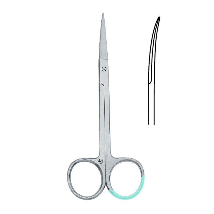 HARTMANN Tijeras Iris curvas, 11,5 cm, de un solo uso, estéril